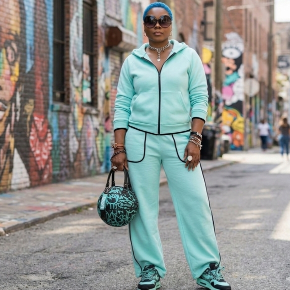 None Handbags - NWT HANDMADE Graffiti And1 Black&Mint Basketball Purse 🏀